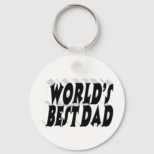 Beste vader zwarte 3d tekst sleutelhanger (Achterkant)
