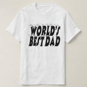 Beste vader zwarte 3d tekst t-shirt