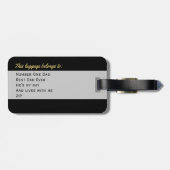 Beste Vader Zwarte en Gouden Bagage Label (Achterkant horizontaal)