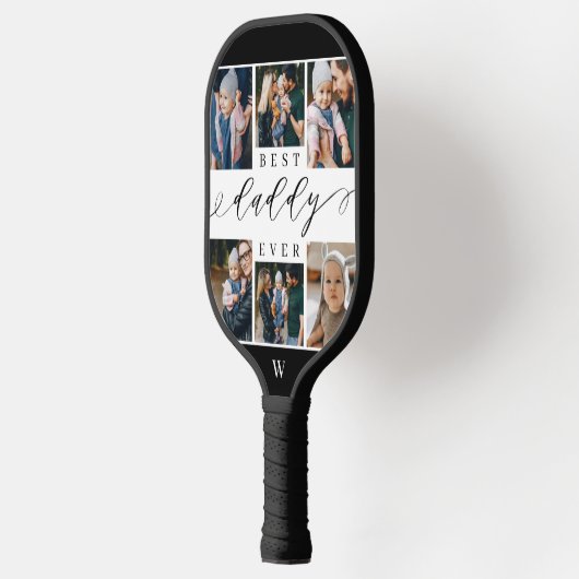 Beste Vaderdag fotocollage van het Manuscript van  Pickleball Paddle (Links)