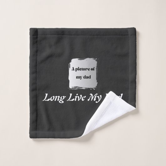 Beste Vaderdag Geschenk, Lang leve mijn vader Bad Handdoek (Wasdoekje)