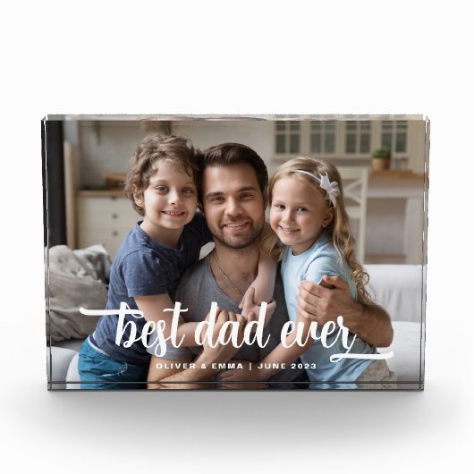 Beste Vaderdag-script voor papa ooit Fotoblokken (Voorkant)