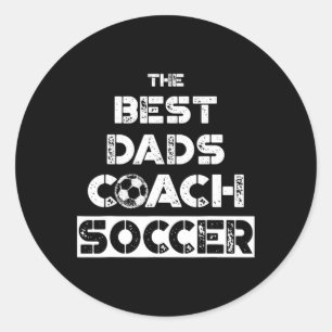 Beste vaders Coach Voetbal Coaching Vader Gift T S Ronde Sticker