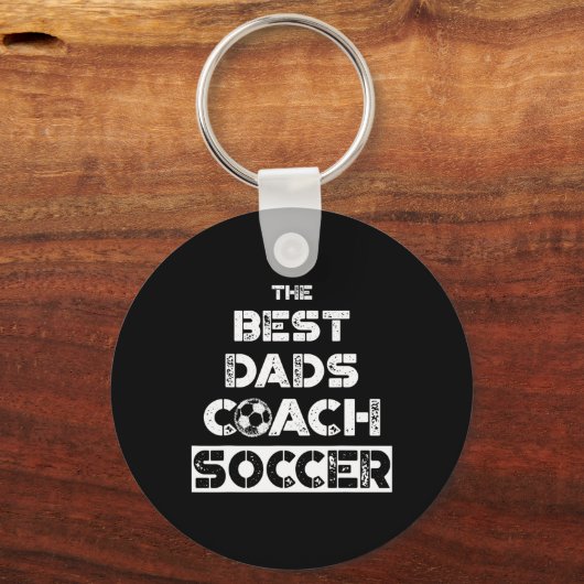 Beste vaders Coach Voetbal Coaching Vader Gift T S Sleutelhanger (Voorkant)