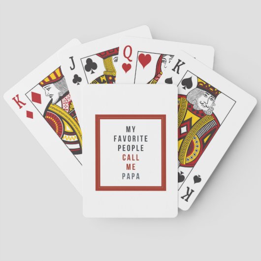 Beste vaders dag cadeaus voor papa pokerkaarten (Achterkant)