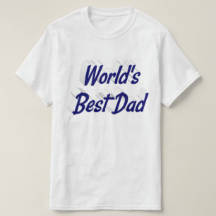 Beste vaders Dag donkerblauwe tekst T-shirt