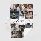 Beste vaders Dag Foto Collage Golfhanddoek (Insitu)