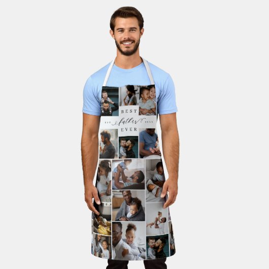 Beste vaders Dag Foto Collage Schort (Gedragen)