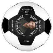 Beste vaders Dag Foto gepersonaliseerd Voetbal (Gedraaid)