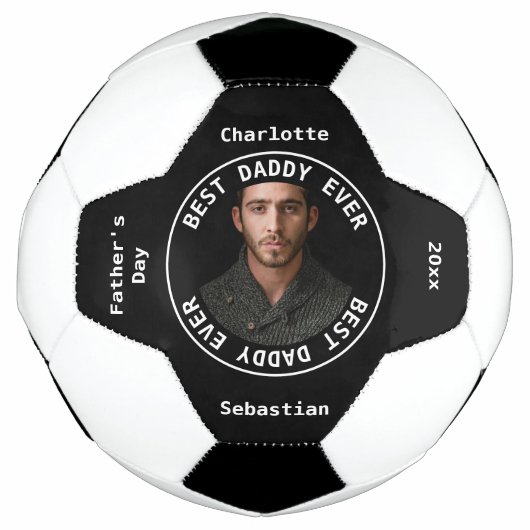 Beste vaders Dag Foto gepersonaliseerd Voetbal (Voorkant)
