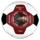 Beste vaders Dag Foto gepersonaliseerd Voetbal (Gedraaid)