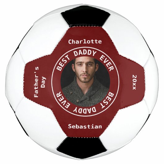 Beste vaders Dag Foto gepersonaliseerd Voetbal (Voorkant)