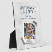 Beste vaders Dag Stepdad Aangepaste Foto Fotoplaat (Zijkant)