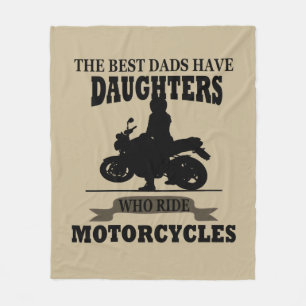 Beste vaders dochter rijden motorfiets fleece deken