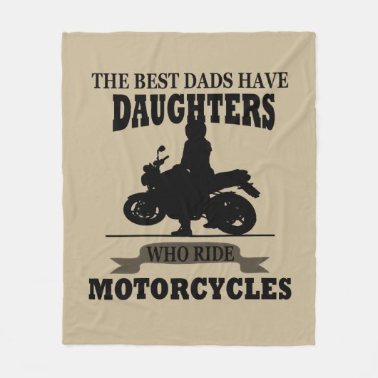 Beste vaders dochter rijden motorfiets fleece deken (Voorkant)