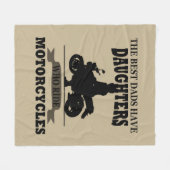 Beste vaders dochter rijden motorfiets fleece deken (Voorkant (Horizontaal))