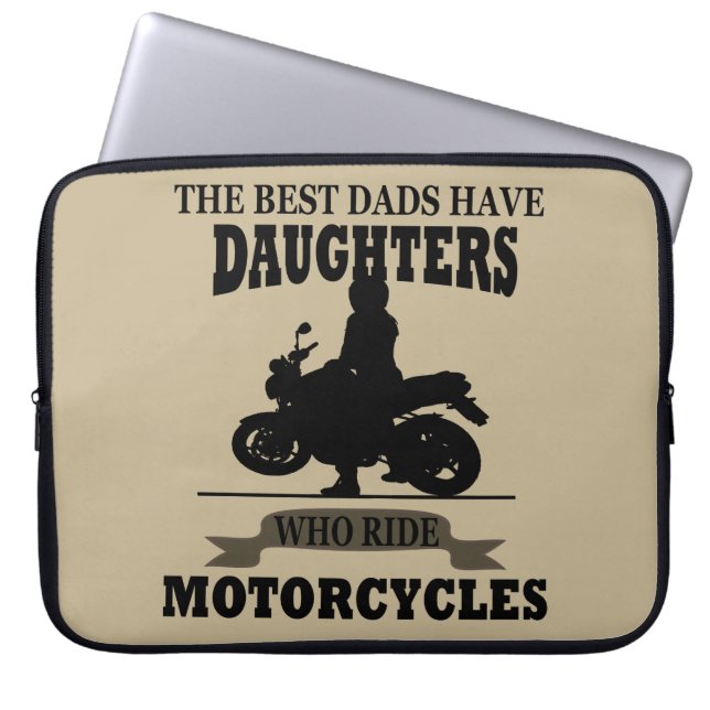 Beste vaders dochter rijden motorfiets laptop sleeve (Voorkant)