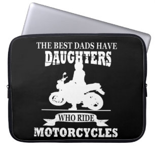 Beste vaders dochter rijden motorfiets laptop sleeve
