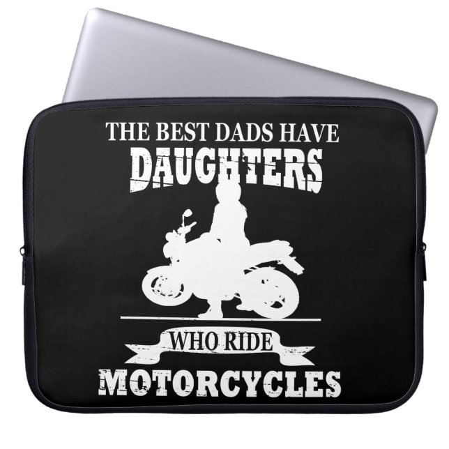 Beste vaders dochter rijden motorfiets laptop sleeve (Voorkant)