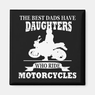 Beste vaders dochter rijden motorfiets magneet