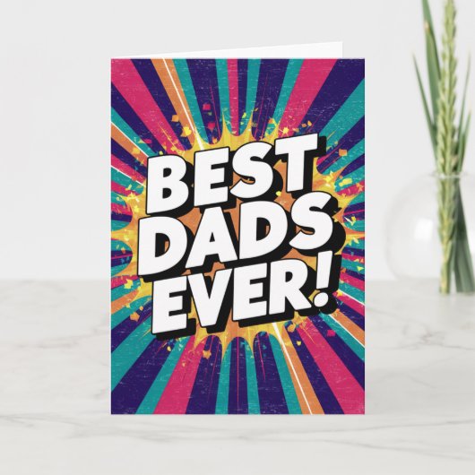Beste vaders elke Vaderdag Kaart Gay vaders (Voorkant)