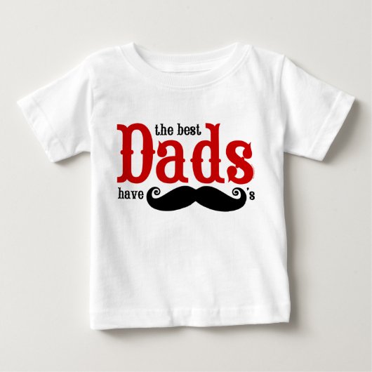 Beste vaders hebben snorren T-shirt (Voorkant)