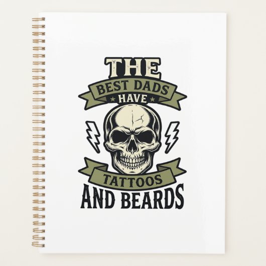 Beste vaders hebben tatoeages en baarden Schedel S Planner (Voorkant)