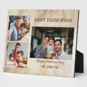 Beste vaders ooit 3 foto vadersdag cadeau fotoplaat (Zijkant)