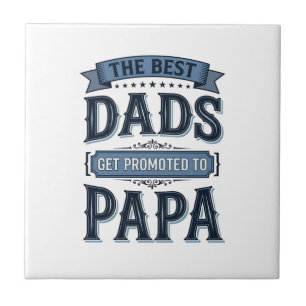 Beste vaders worden gepromoveerd tot Papa Vintage Tegeltje