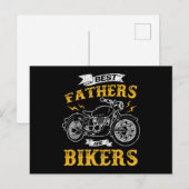 Beste vaders zijn fietsers die biker zijn papa Mot Briefkaart (Voorkant / Achterkant)