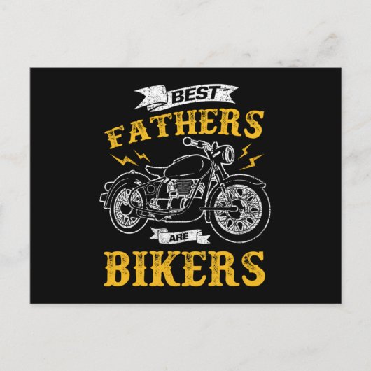 Beste vaders zijn fietsers die biker zijn papa Mot Briefkaart (Voorkant)