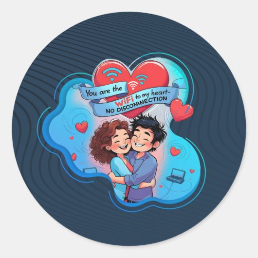 Beste valentijns cadeau ronde sticker (Voorkant)