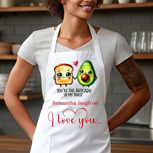 Beste Valentijnscadeau Grappig Voedsel Schort Aang