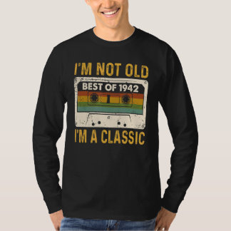 Beste van 1942 80ste verjaardag Cassettebandje 80  T-shirt