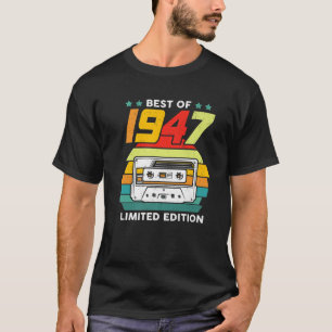 Beste van 1947 75 jaar oude 75e verjaardag decorat t-shirt