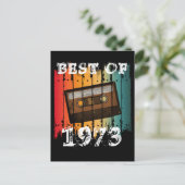 BESTE VAN 1973 AANGEMAAKTE VINTAGE CASSETTEBAND BRIEFKAART (Staand voorkant)