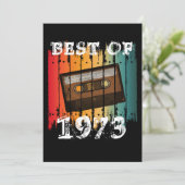 BESTE VAN 1973 AANGEPASTE VINTAGE CASSETTEBAND  KAART (Staand voorkant)