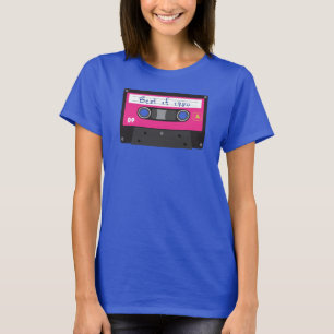  Beste van 1980 Zwart en Roze Cassettebandje T-shirt