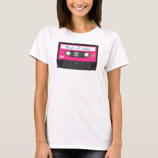  Beste van 1980 Zwart en Roze Cassettebandje T-shirt