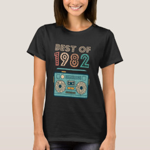 Beste van 1982 42e verjaardag cassette retro vinta t-shirt