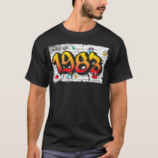 Beste van 1983 Graffiti 42 Jaar Vintage Cool vin T-shirt