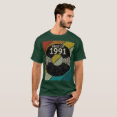 Beste van 1991  Vinyl Record DJ 30th Gift T-shirt (Voorkant volledig)
