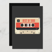 Beste van 1996 Verjaardag  Cassette aanpassen Kaart (Voorkant / Achterkant)