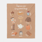 Beste van Herfst Weinig van mijn favoriete dingen Fleece Deken (Voorkant)