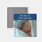 Beste van Moeder & Vader baby magneten cadeaus Gep (Voorkant / Achterkant)