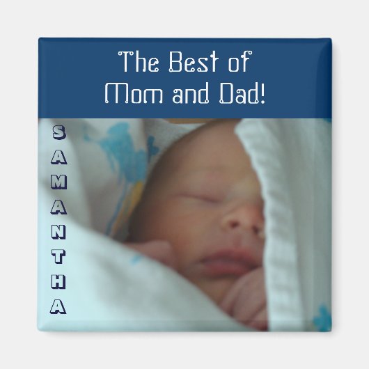 Beste van Moeder & Vader baby magneten cadeaus Gep (Voorkant)