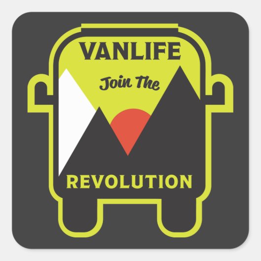 Beste van-van-leven nomade vierkante sticker (Voorkant)