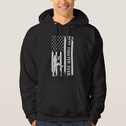 Beste vechter ooit - Muay Thai Vlag Hoodie (Voorkant)