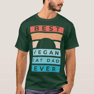 beste vegaanse kattevader ooit grappige vader katt t-shirt