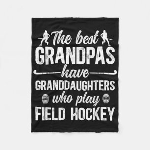 Beste veldhockey opa veldhockey speler grootvader fleece deken